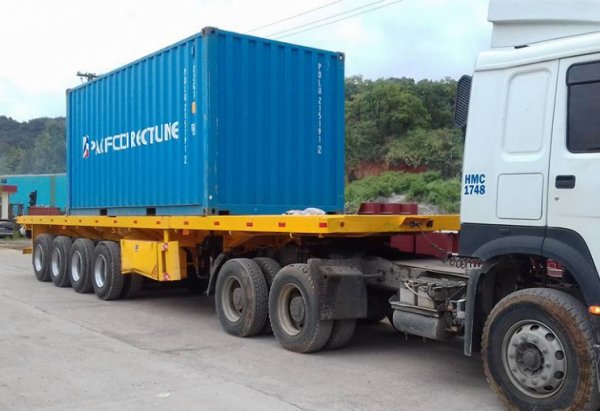 Flat Bed 4 Axles Semi Trailer for sale