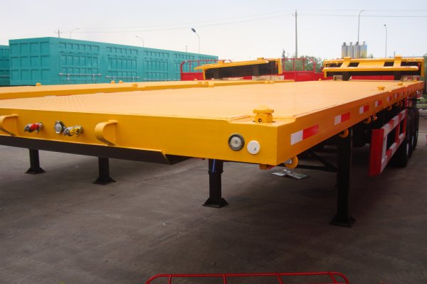 3 Axles 40 feet flat bed container trailer