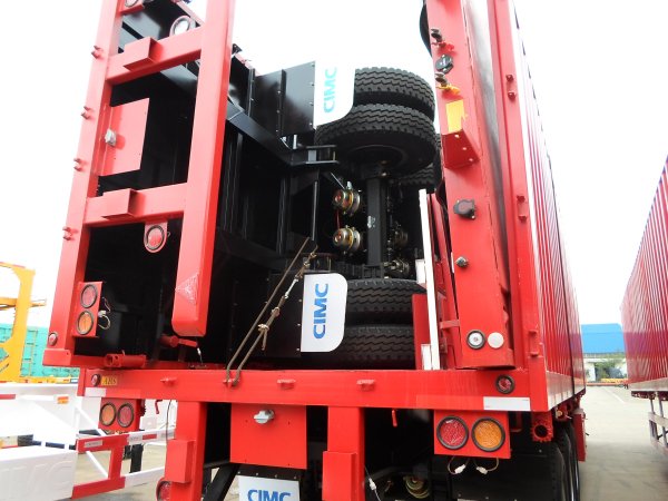 China 2 Axles Flat Bed Container Semi Trailer for sale