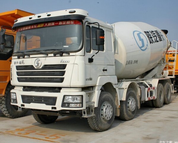 Shacman 8×4 345hp 10m3 cement mixing transportation truck